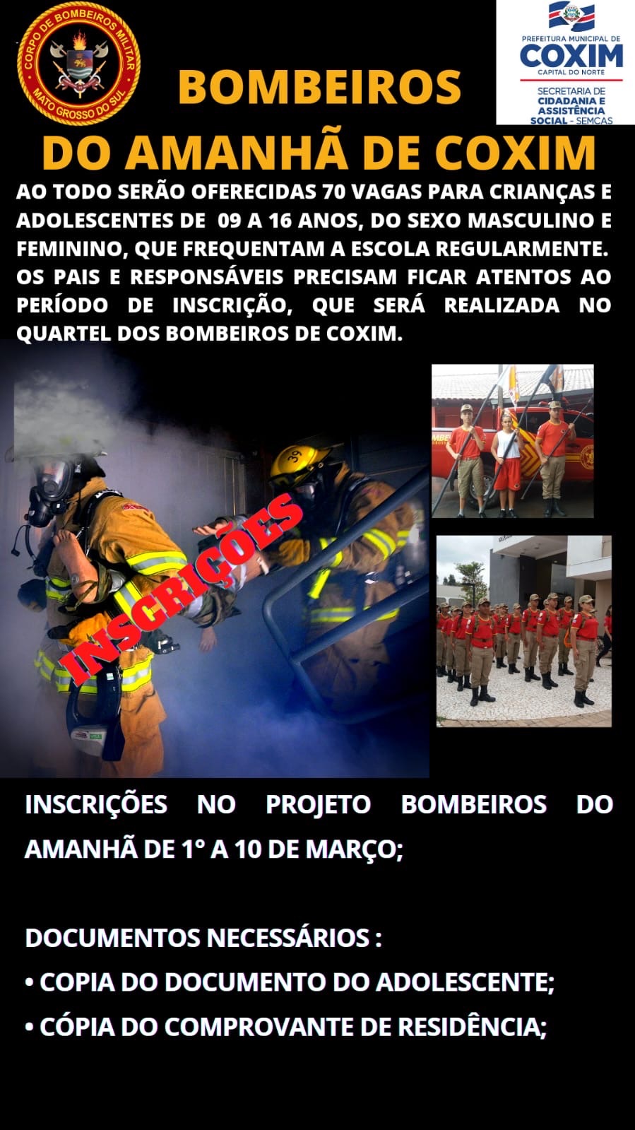 Foto: Reprodução/Prefeitura de Coxim - MS