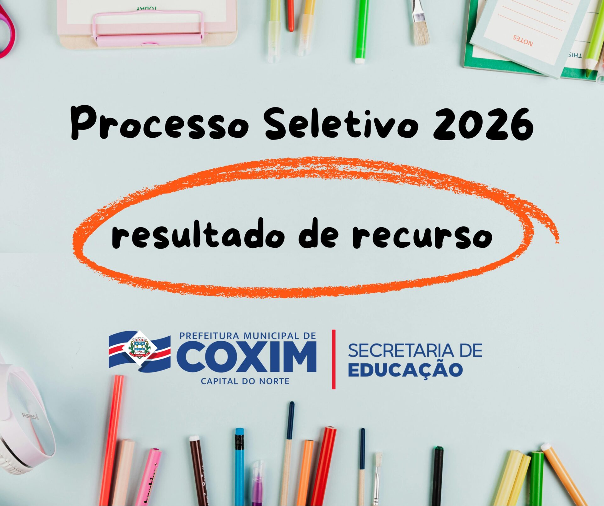 SEMED divulga resultado de recursos de Processo Seletivo